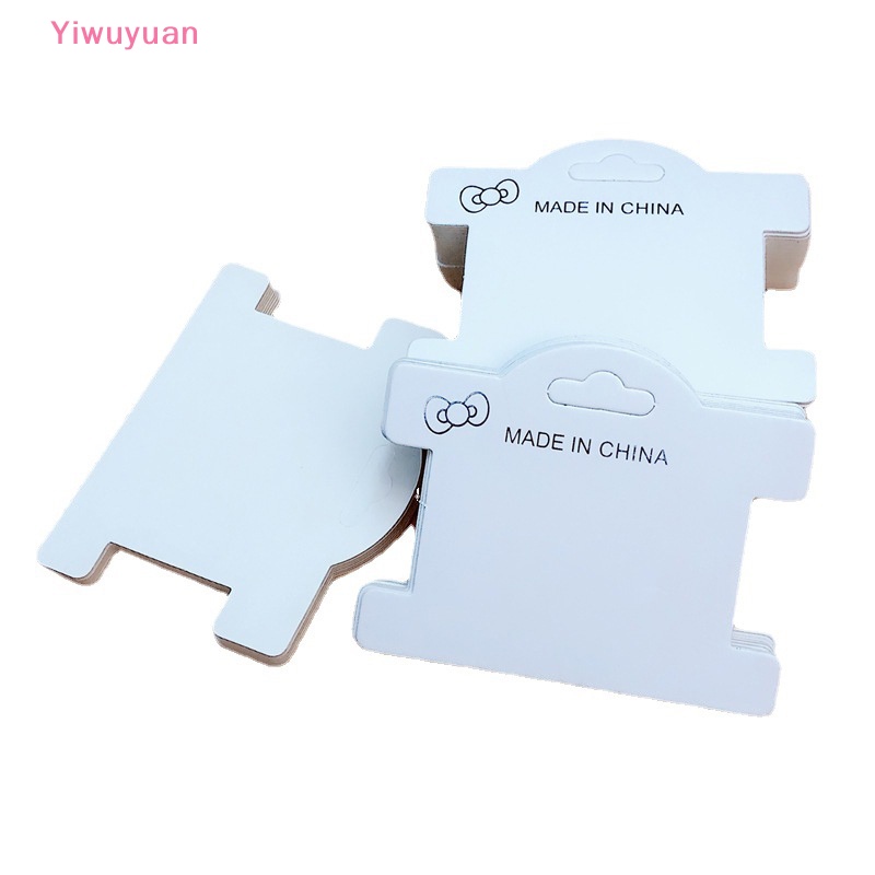 Bộ 50 Thẻ Giấy Trưng Bày Kẹp Tóc Trang Sức Màu Trắng Mới