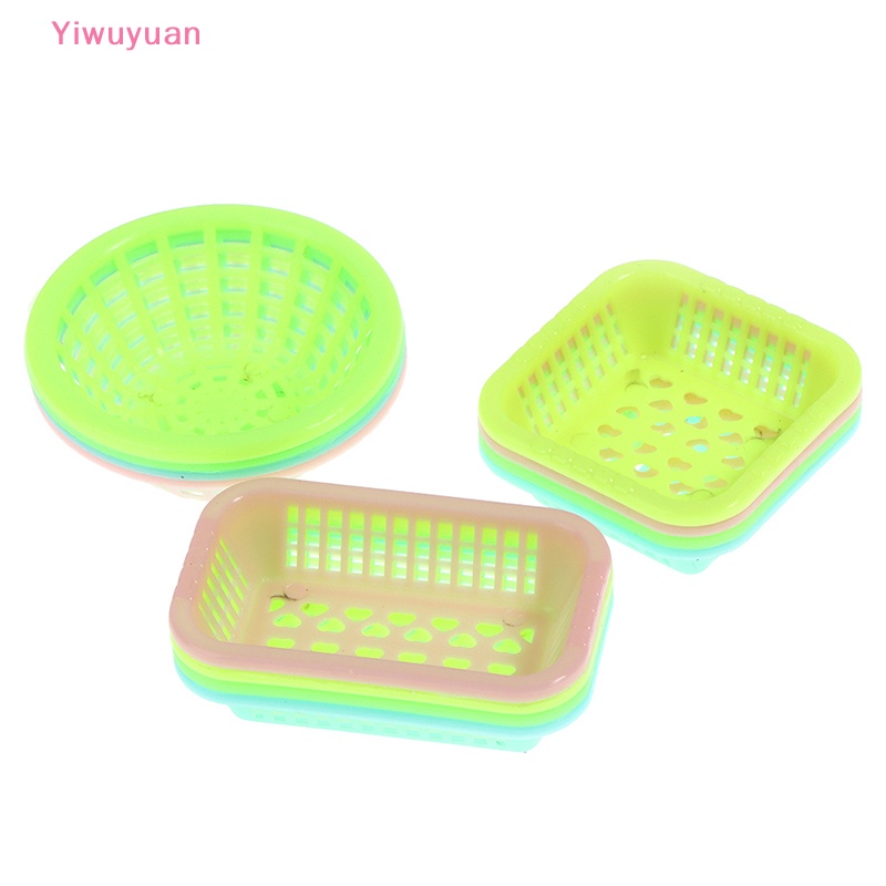 Bộ 5 Giỏ Đựng Rau Củ Quả Đồ Chơi Búp Bê Cỡ 1 / 12 Mới