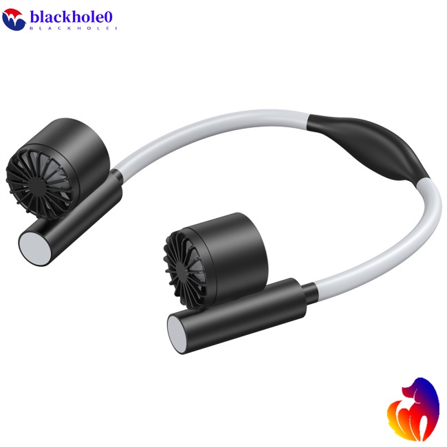 Quạt Thể Thao Đeo Cổ Không Cánh Chạy Pin 2400mah Hai Đầu Yên Tĩnh Có Thể Sạc Lại Bằng Cổng Usb
