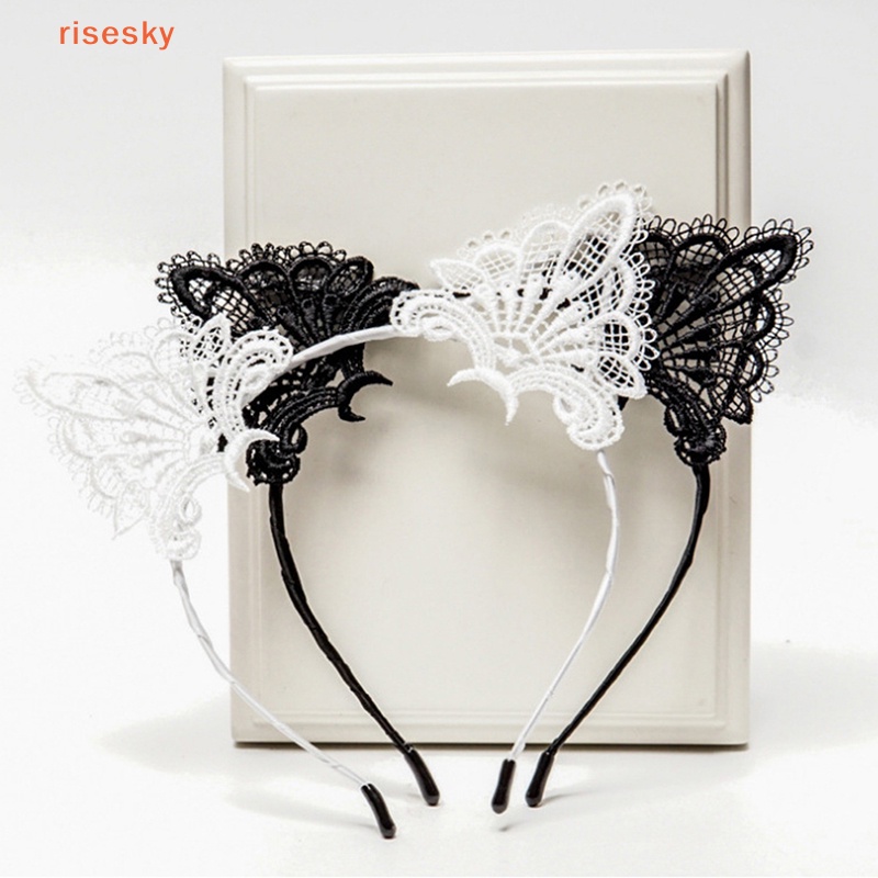 Băng Đô Ren Tai Mèo Đen Thời Trang Gợi Cảm Cho Nữ