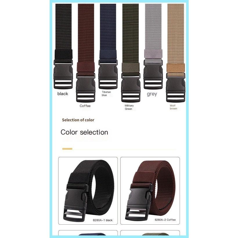 Thắt Lưng Nylon Thoáng Khí Chống Ăn Mòn Có Khóa Cài Bền Bỉ Phong Cách Thể Thao tdevn tdevn