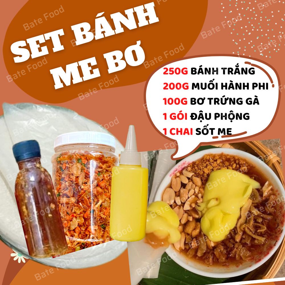 Set Bánh Tráng Phơi Sương Tây Ninh❗FREESHIP❗Siêu Khủng 1,2Kg 500g Bánh Trắng,400g Muối Tép Hành Phi,300g Bơ