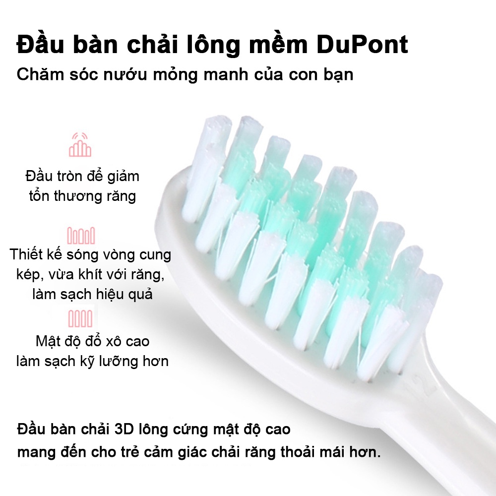 Bàn chải đánh răng điện trẻ em có thể sạc lại Tóc mềm Phim hoạt hình Sonic Bàn chải đánh răng 3-12 tuổi Bé thông minh Bàn chải đánh răng có thể sạc lại Làm sạch khoang