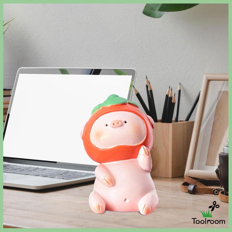 Mô Hình Chú Heo Ngộ Nghĩnh Bằng Nhựa Resin Trang Trí Bàn Trà