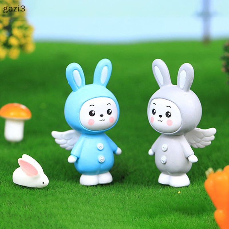 1 Thỏ Nhựa Dễ Thương Dùng Trang Trí Tiểu Cảnh / Vườn