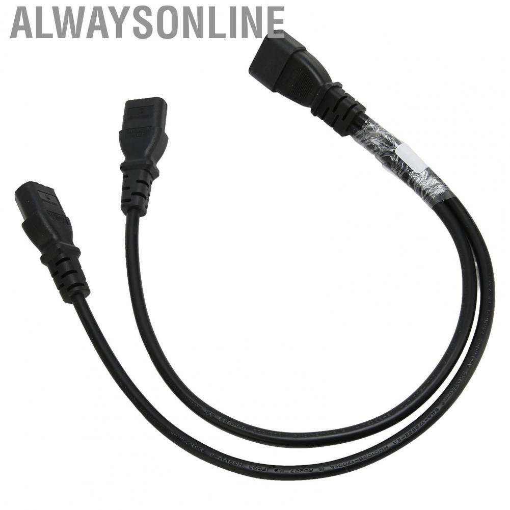 Alwaysonline Single C14 to Dual 5 15R C13 Cord Short Power UPS Server Y Splitter Adapter Cable for PC  Printer