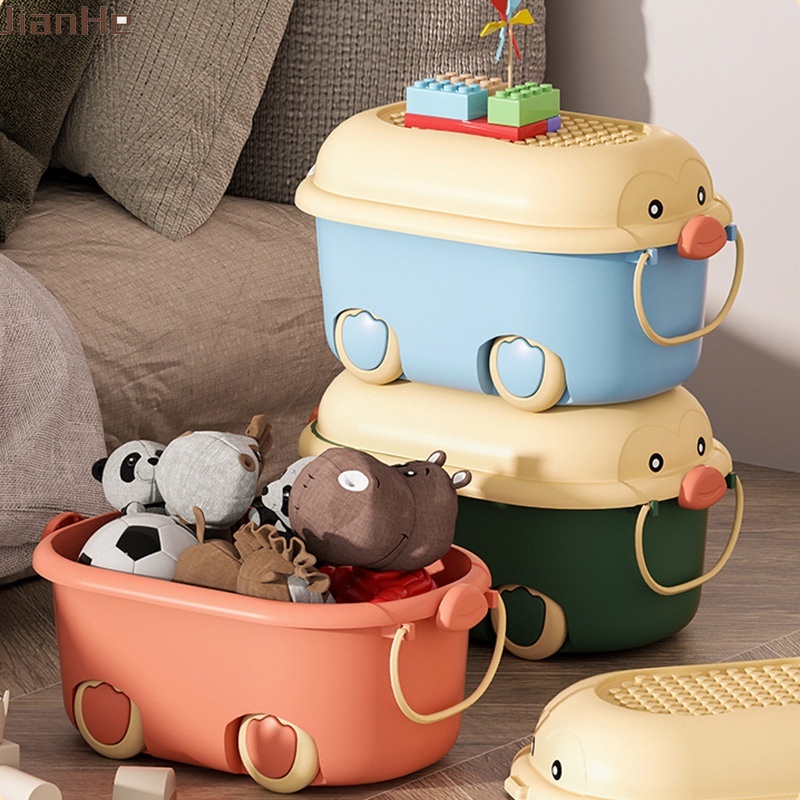 Hộp Đựng Đồ Chơi / Đồ Ăn Vặt Cỡ Lớn Họa Tiết Hoạt Hình Cho Bé