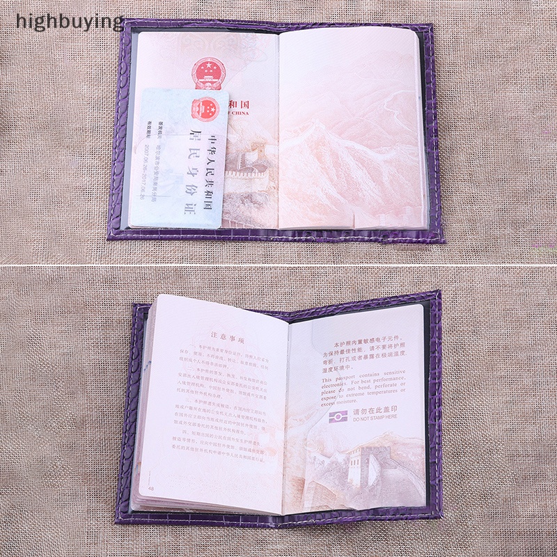 Ví Da PU Họa Tiết Da Cá Sấu Đựng Hộ Chiếu Và Thẻ Tiện Lợi