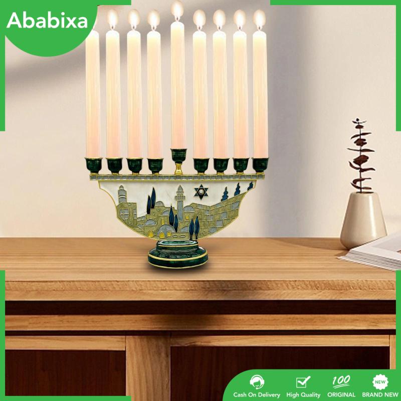 [Ababixa] Giá Đỡ Đèn Cầy Menorah 9 Nhánh Trang Trí Nhà Cửa Phòng Ăn Tối / Nông Trại