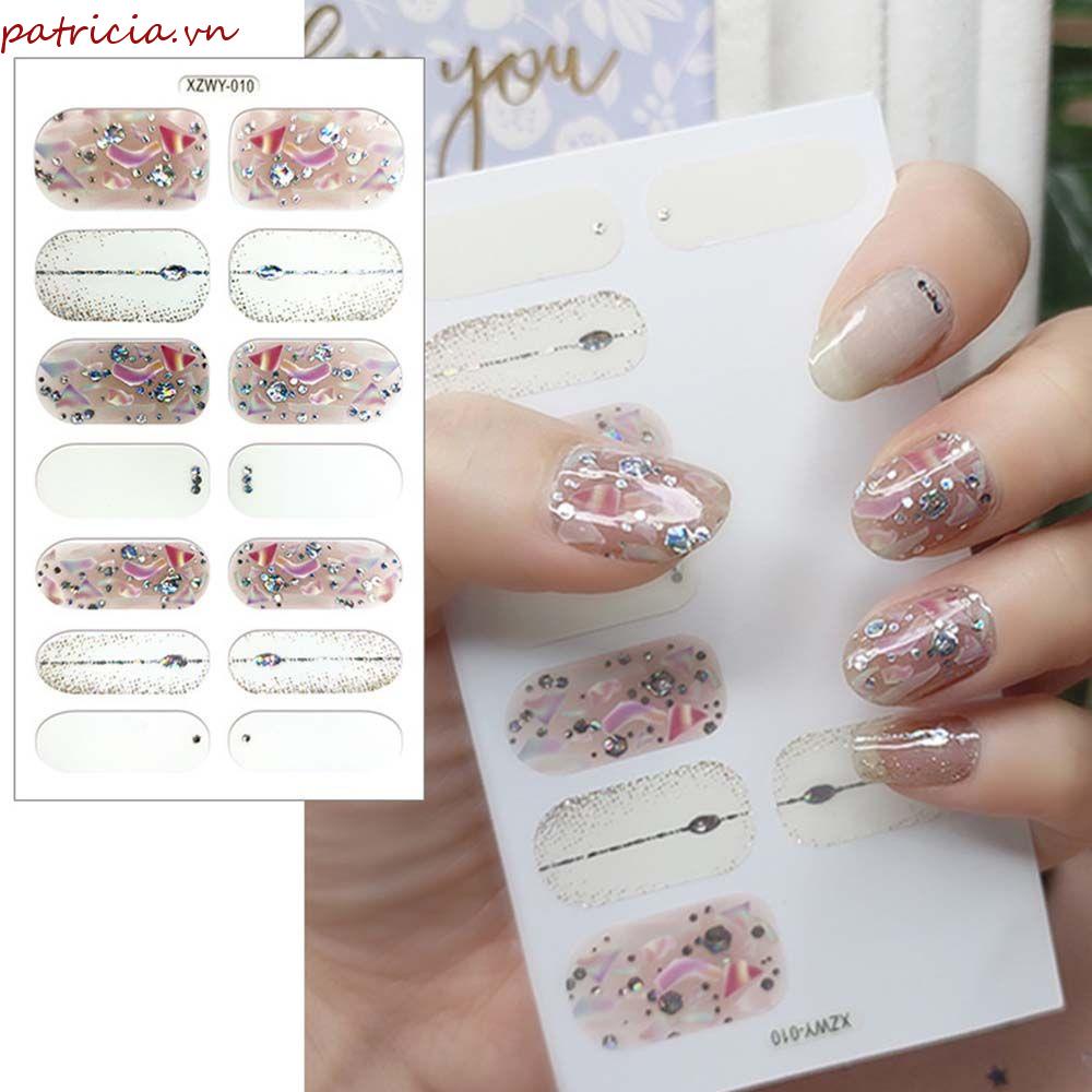 Miếng Dán Trang Trí Móng Tay Lấp Lánh Tự Dính Lâu Trôi Dành Cho Nữ