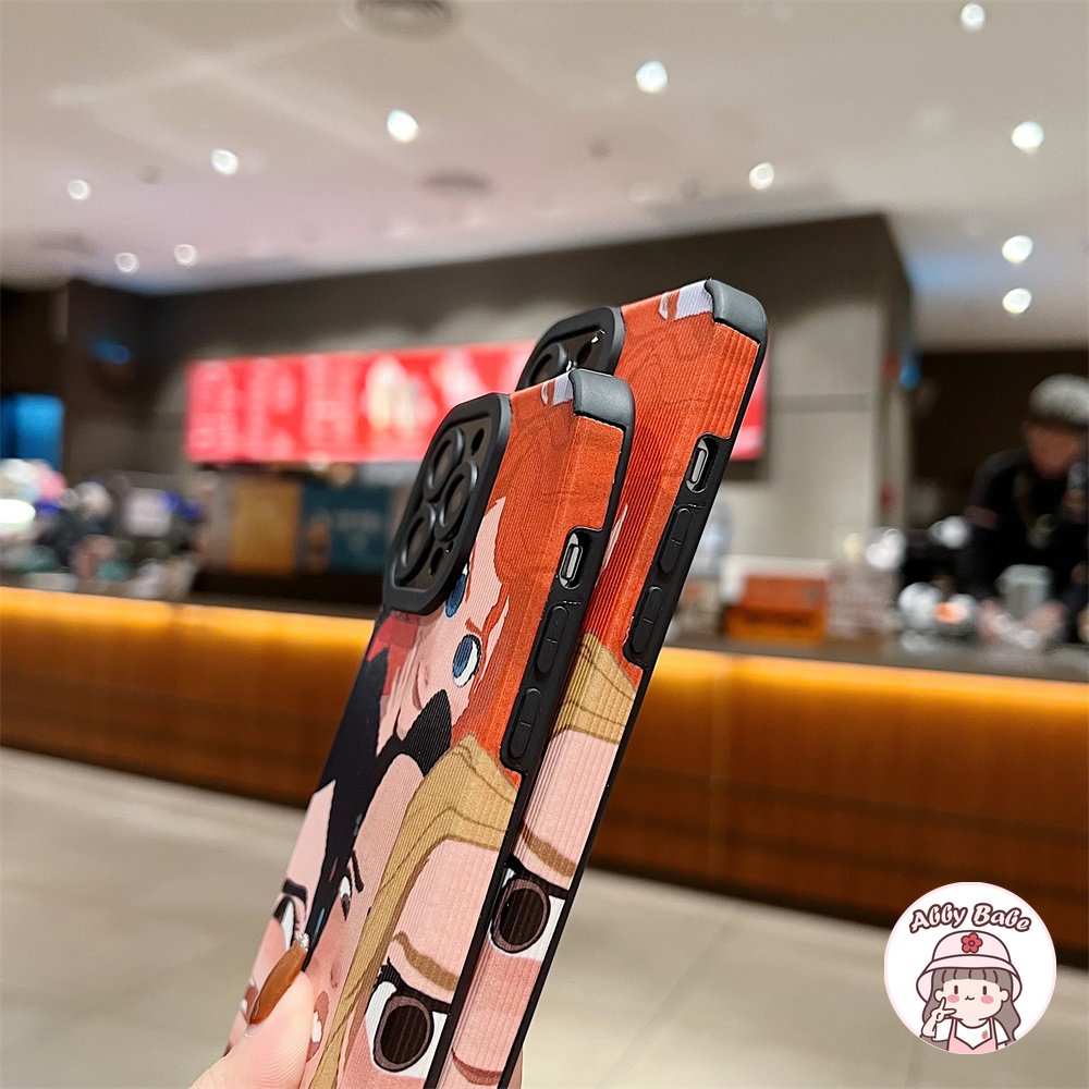 Ốp Điện Thoại Da Giả Viền TPU Dẻo In Hình Công Chúa Vui Nhộn Cho IPhone 14 Pro Max 11 12 11 Pro Max X XS 7Plus