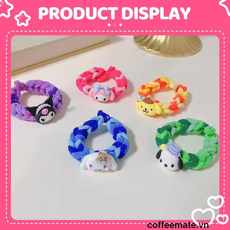 ⚡SANRIO dây buộc tóc cao su tự làm hình kuromi hoạt hình dễ thương cho cặp đôi