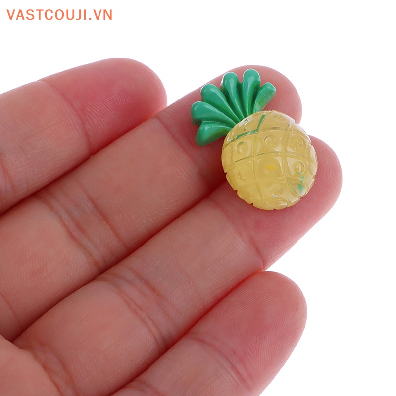 Bộ 20 Phụ Kiện Hình Quả Dứa Bằng Resin Dễ Thương Dùng Làm Bông Tai / Điện Thoại DIY
