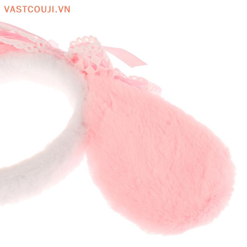 Băng Đô Cài Tóc Hình Tai Cún Hoạt Hình Bằng Vải Lông Nhung Dễ Thương Xinh Xắn