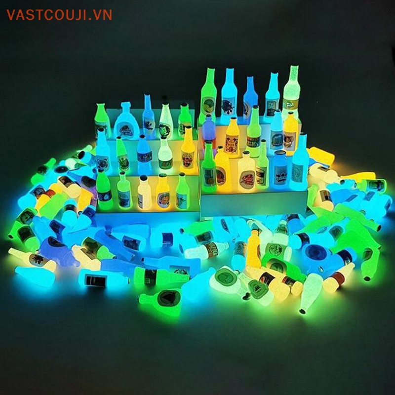 Bộ 3 Mô Hình Đồ Chơi Bình Rượu Mini Bằng Nhựa Resin Phát Sáng Trong Đêm Trang Trí Điện Thoại