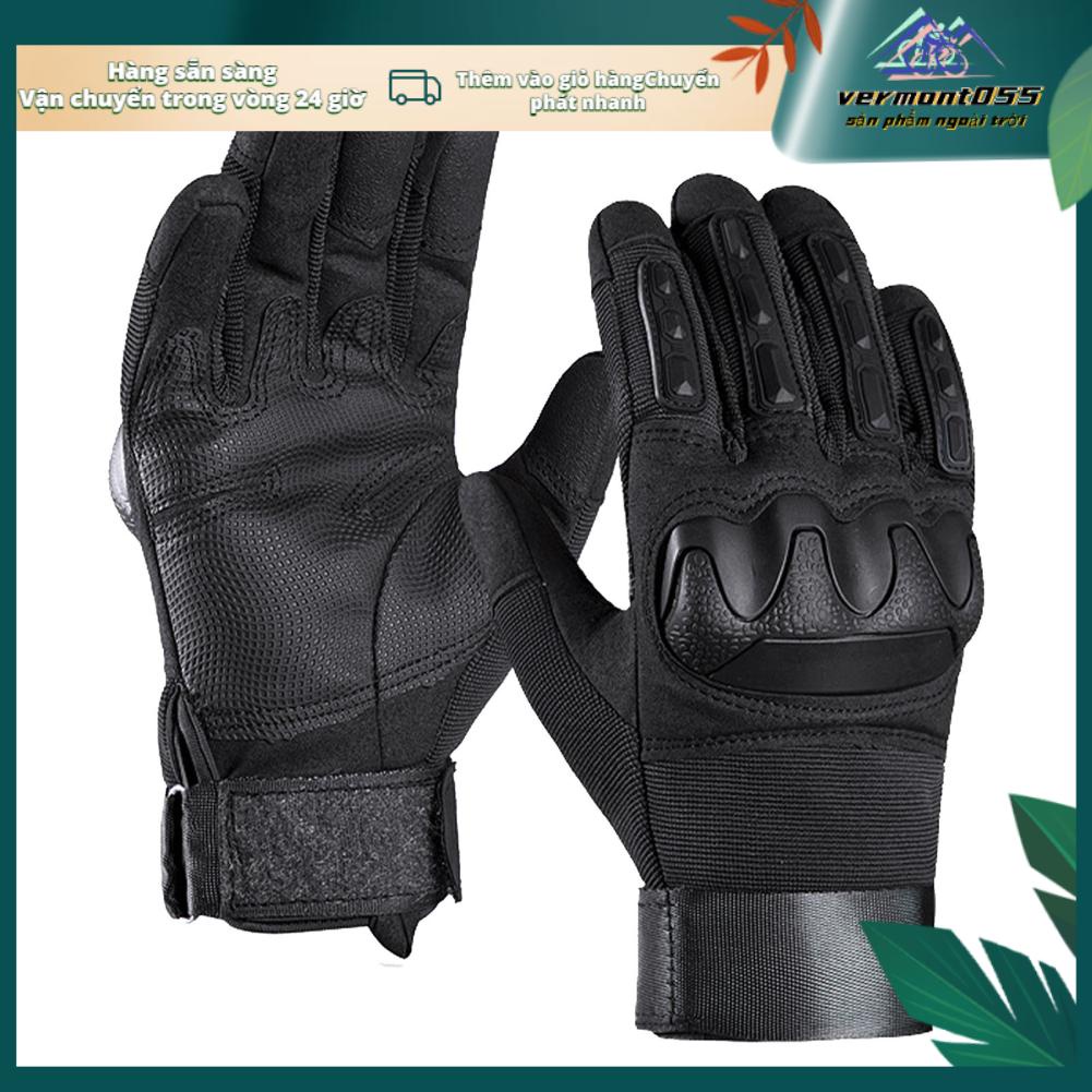Vermont055 1 Full Ngón Cứng Gù Găng Tay Màn Hình Cảm Ứng Xe Máy Đạp Cho Chụp Ngoài Trời Huấn Luyện Công Việc Thể Thao