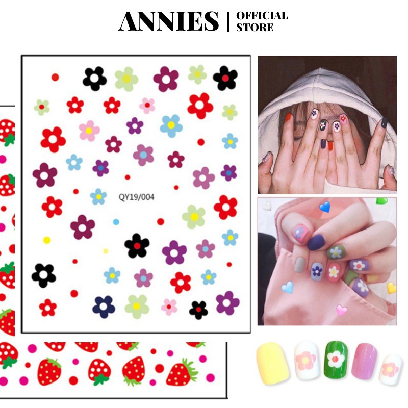 Nhãn Dán Móng Tay Họa Tiết Hoa Mùa Hè Cá Tính Dành Cho Nữ