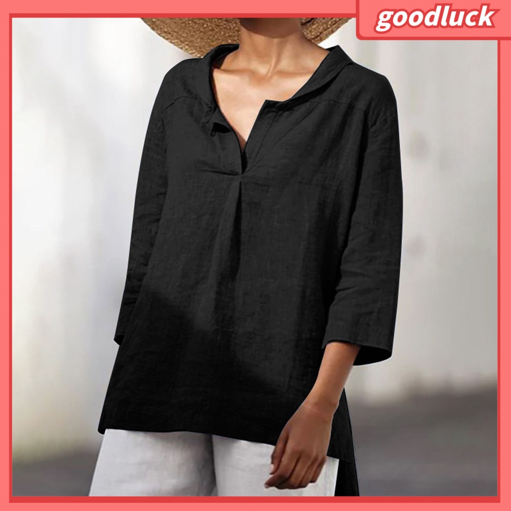 [ULK] Áo Sơ Mi Cổ Bẻ Thoải Mái Mặc Hàng Ngày Cho Nữ