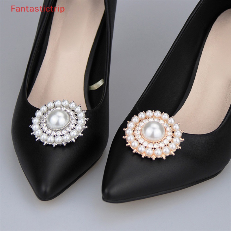 1 Khóa Kẹp Giày Đính Ngọc Trai Giả Thanh Lịch Cho Nữ Mới