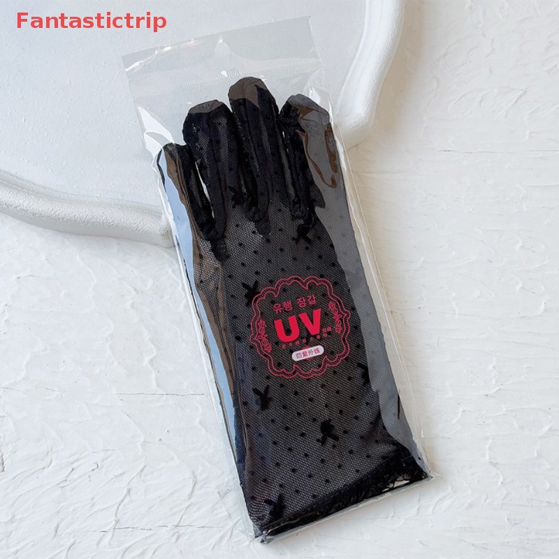 Găng Tay Ngắn Mỏng Co Giãn Chống Tia UV Mùa Hè Thu Màu Vàng Đen Mới Cho Nữ