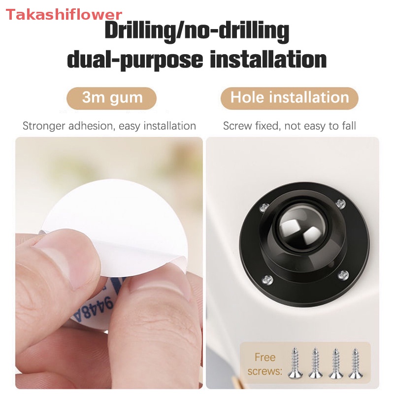 Bánh Xe Ròng Rọc Xoay 360 Độ Tự Dính Bằng Inox Chuyên Dụng Cho Đồ Nội Thất