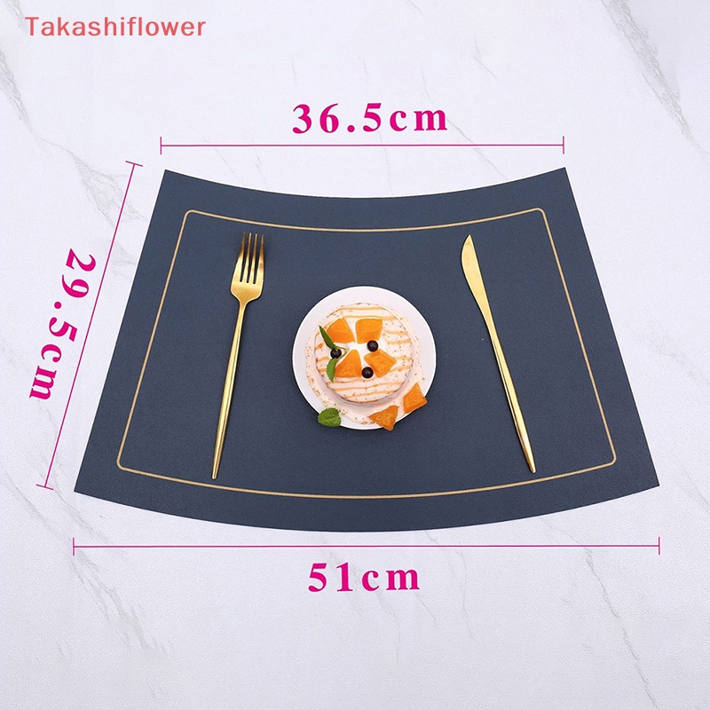 Tấm Lót Bàn Ăn Bằng Da PU Cách Nhiệt Chống Trượt / Thấm Nước Tiện Dụng