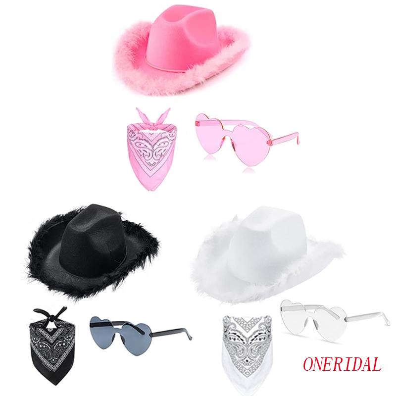 Set Kính Và Mũ Cao Bồi Dùng Hóa Trang Tiệc Cưới Dành Cho Nữ