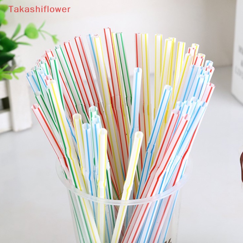 Set 100 Ống Hút Nhựa Linh Hoạt Có Thể Uốn Cong Tiện Dụng