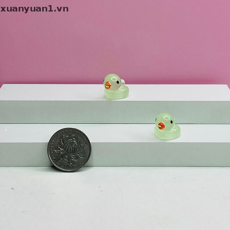 Set 5 Kẹp Tóc Hình Chú Vịt Bằng Nhựa Resin Phát Quang Đáng Yêu