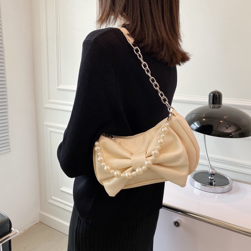 Túi Đeo Chéo Đính Nơ Phong Cách Nhật Bản Mới Cho Nữ