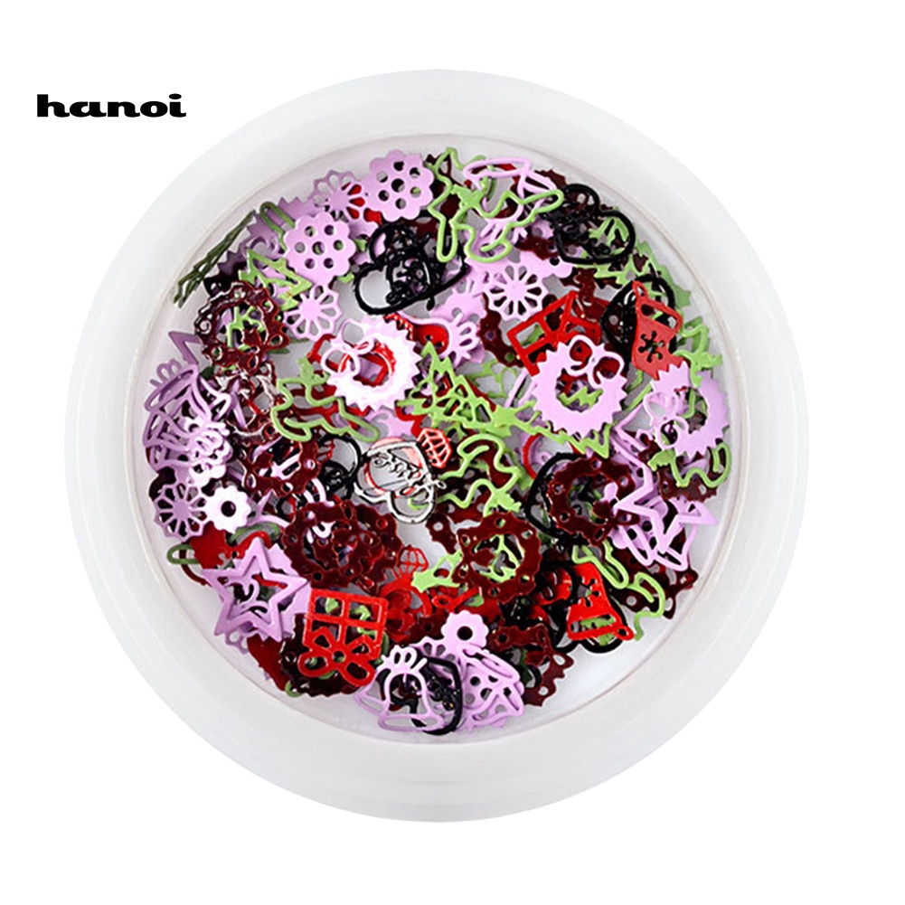 Hộp Phụ Kiện Trang Trí Móng Nghệ Thuật Hình Vớ Giáng Sinh