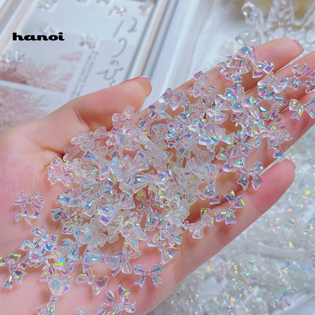 Set 50 Phụ Kiện Nơ 3D Đính Trang Trí Móng Tay Xinh Xắn