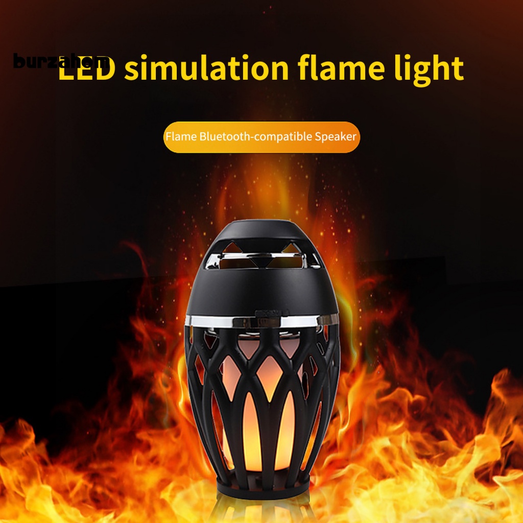 Loa Bluetooth Không Dây Âm Thanh Nổi Đa Năng Cổng Sạc USB Có Đèn LED Hình Ngọn Lửa Trang Trí Tiệc
