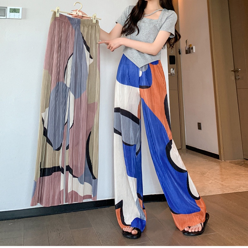 Quần Ống Rộng Lưng Cao Thời Trang Mùa Hè Cho Nữ