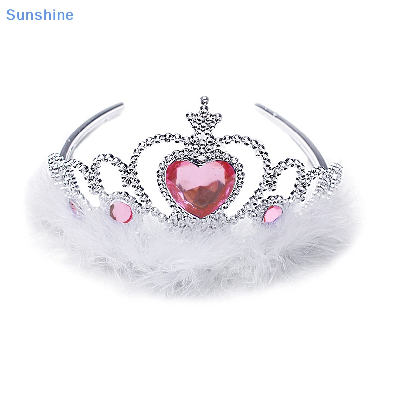 Băng Đô Cài Tóc Hình Vương Miện Lông Vũ Hóa Trang Công Chúa