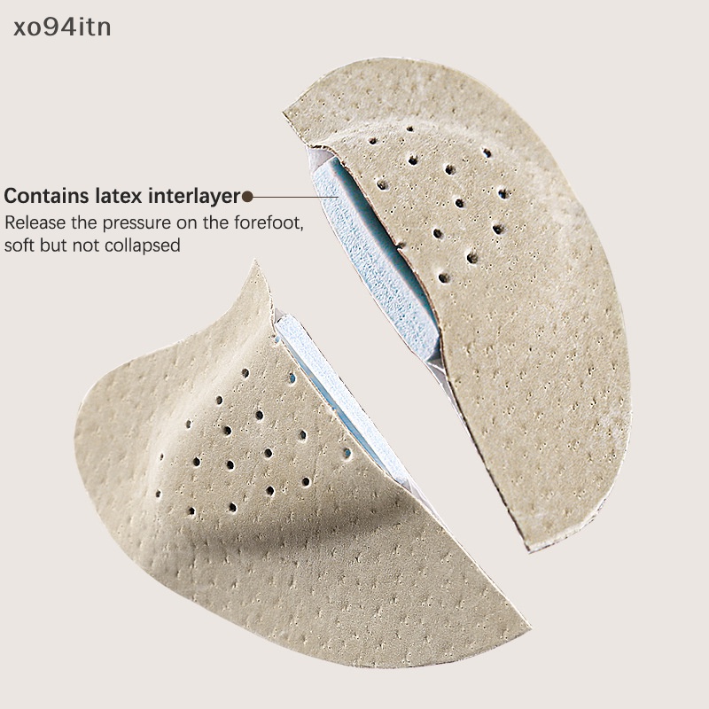 1 Cặp Miếng Lót Giày Cao Gót Bằng Da Chống Trượt Thấm Hút Mồ Hôi Thoáng Khí