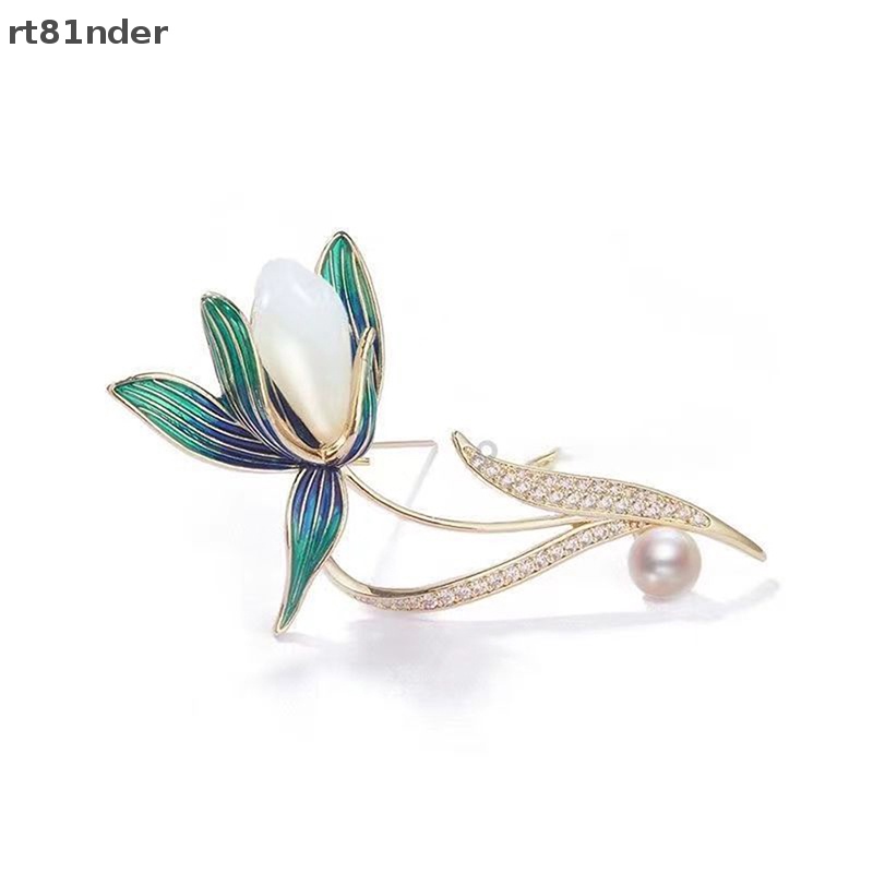 Rt Ghim Cài Áo Hình Hoa Mộc Lan Đính Đá Ngọc Trai Thanh Lịch Chất Lượng Cao Thời Trang Thu Đông n