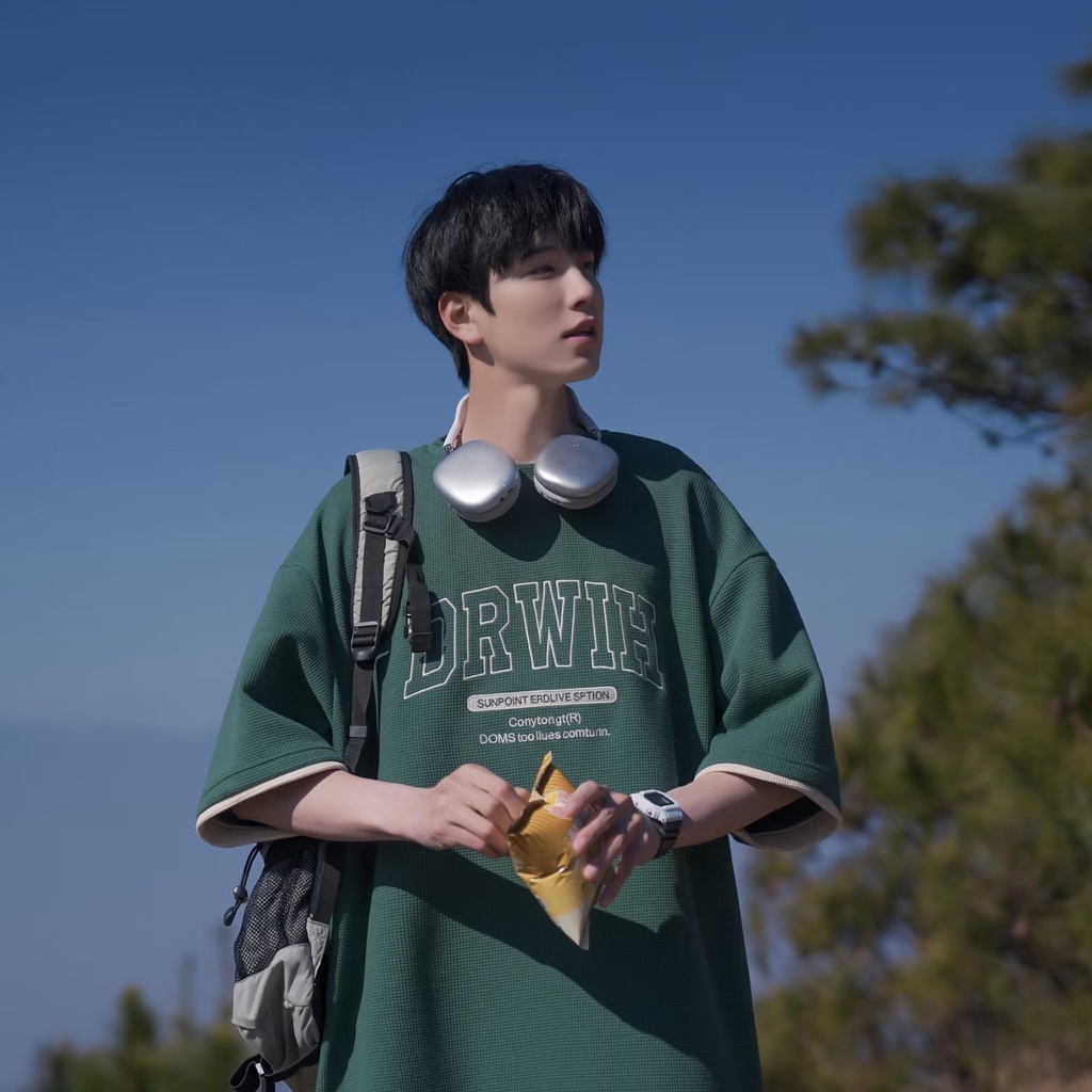 Áo Thun Tay Ngắn Cổ Tròn Dáng Rộng Thời Trang Mùa Hè Cho Nam