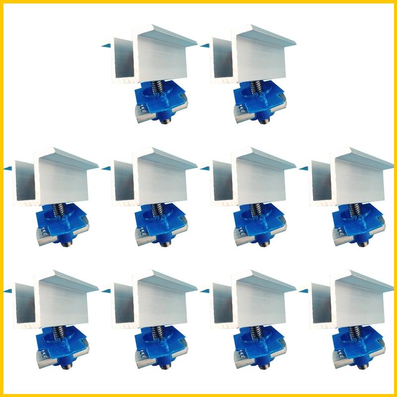 Set 10 Kẹp Tấm Pin Năng Lượng Mặt Trời Hỗ Trợ Hệ Thống Năng Lượng Mặt Trời