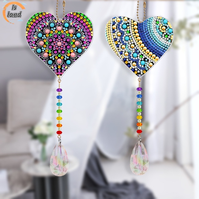 Bộ 2 Tranh Đính Đá Tự Làm Hai Mặt Bằng Acrylic