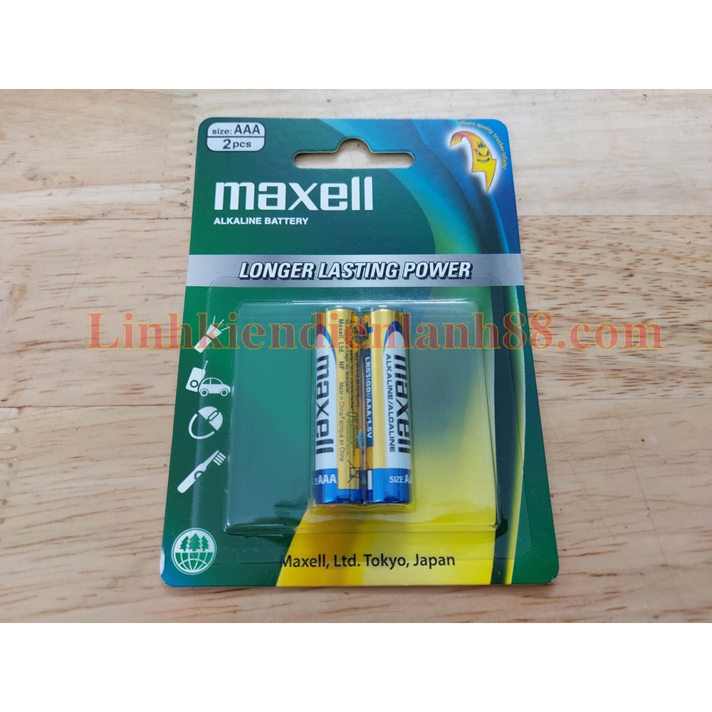 (1 đôi) Pin Tiểu Maxell 3A(AAA) 1.5V Loại Xịn Japan Mới, Chính Hãng 100%.