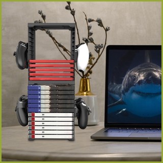 Host Disc Double-layer Storage Box Stand Game Disk Tower Vertical Stand Can Store 24 Game Discs for PS4 PS5 Switch Console Accessories