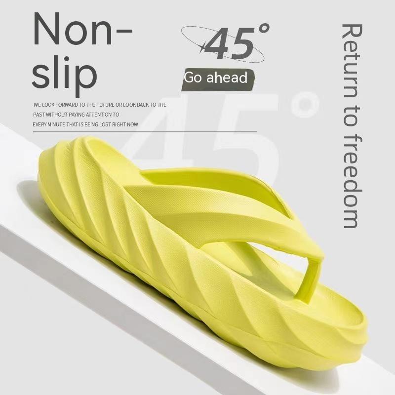 [MH] Dép Xỏ Ngón Eva Dày Đế Mềm Màu Trơn Đơn Giản Thời Trang Đi Biển Thường Ngày Dành Cho Nữ Sinh