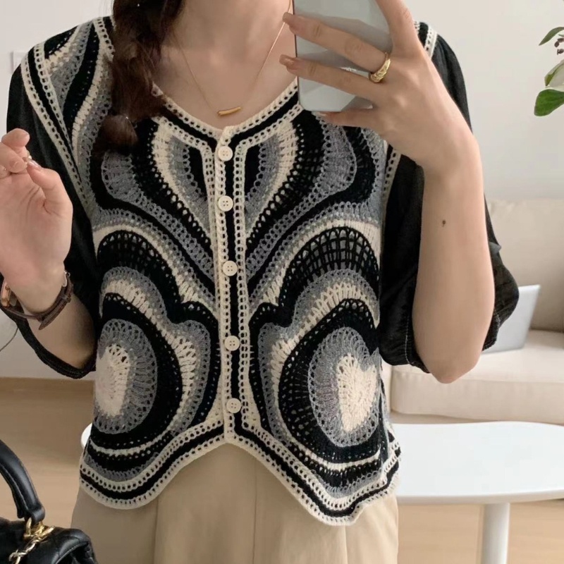 Áo Sơ Mi Chiffon Tay Lỡ Thêu Hoa Thời Trang Nữ