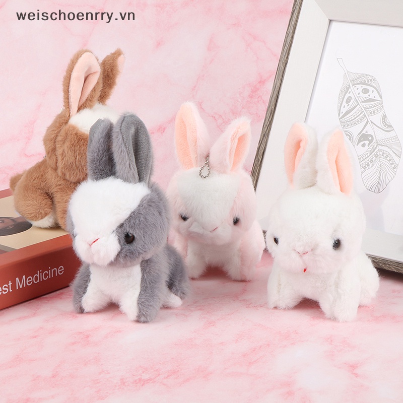 Móc Khóa Thỏ Nhồi Bông Tai Dài Đáng Yêu