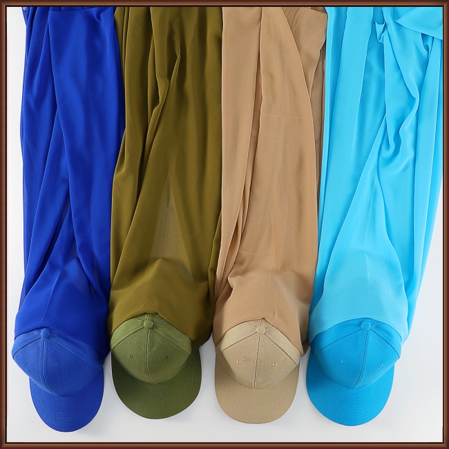 Mũ Lưỡi Trai Chiffon Chống Nắng Hai Chức Năng Màu Trơn Đơn Giản Thời Trang Đi Biển Mùa Hè Cho Nữ