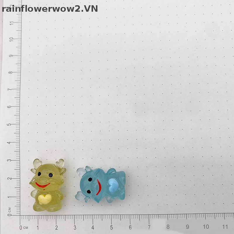 Set 2 Rồng Mini Bằng Nhựa Phát Quang Trang Trí Sân Vườn