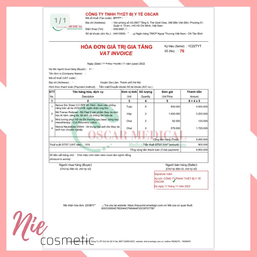 3 ml tinh chất thay da sinh học Md: Peel 14 % 15% 17% 30% 40% 50%