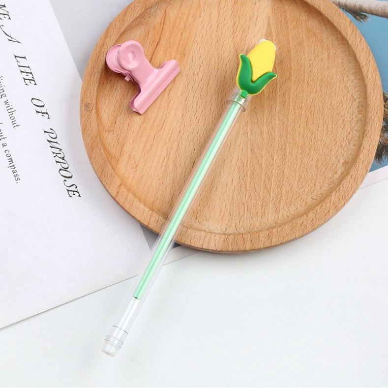 Bút Mực Gel Trong Suốt Hình Rau Củ Quả Dễ Thương Cho Học Sinh / Văn Phòng
