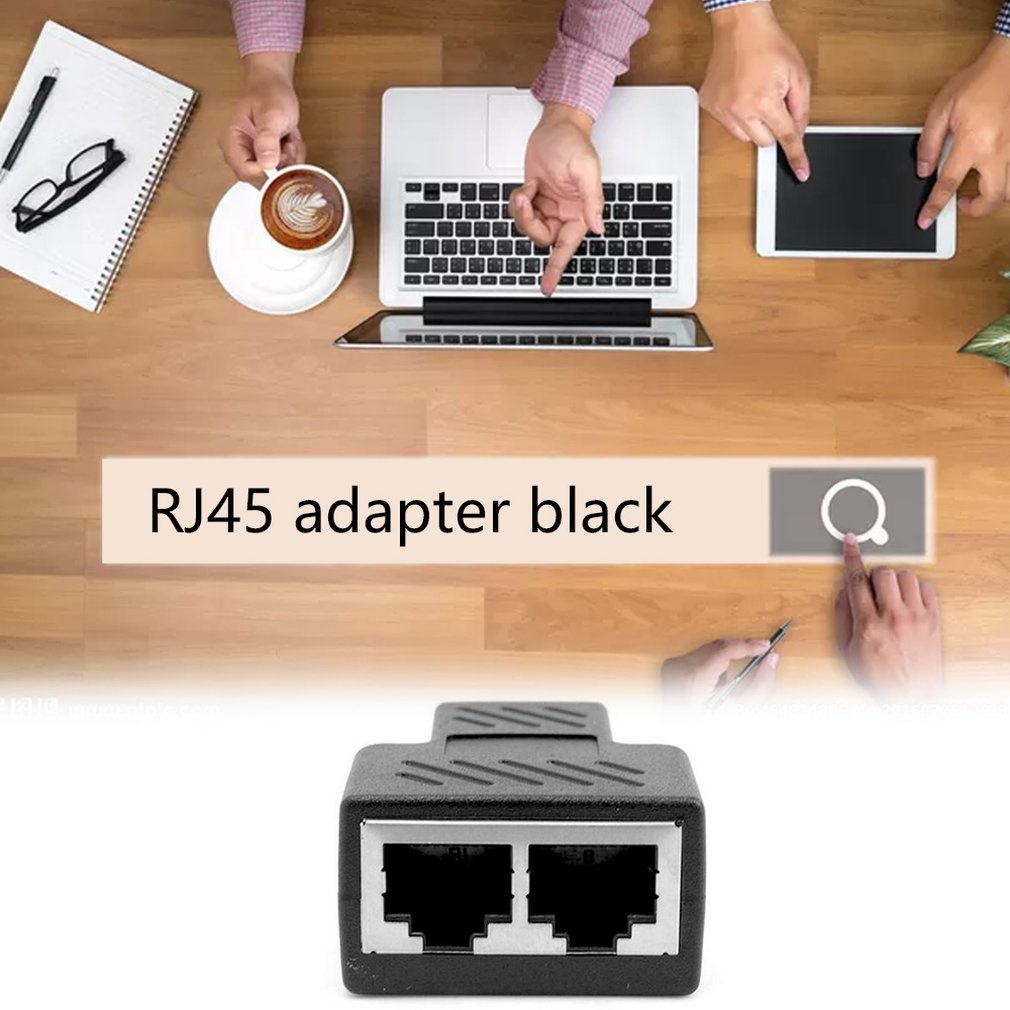 Practical Rj45 Splitter Adapter 1 To 2 Ways Dual Female Port Cat5/6 Lan Ethernet Cable High Performance [Q/9]